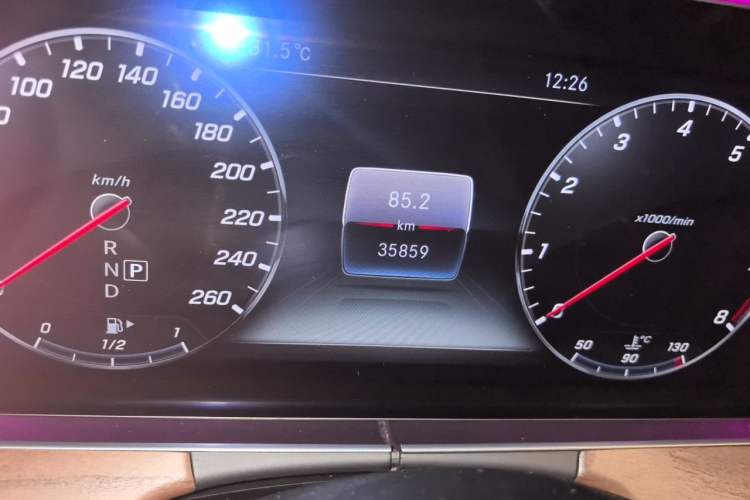 Used Mercedes-Benz E-Class 2019 E 300 L Luxury Model Odometer Close Up