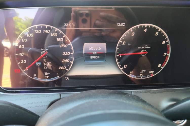 Used Mercedes-Benz E-Class 2019 E 300 L Stylish Model Odometer Close Up