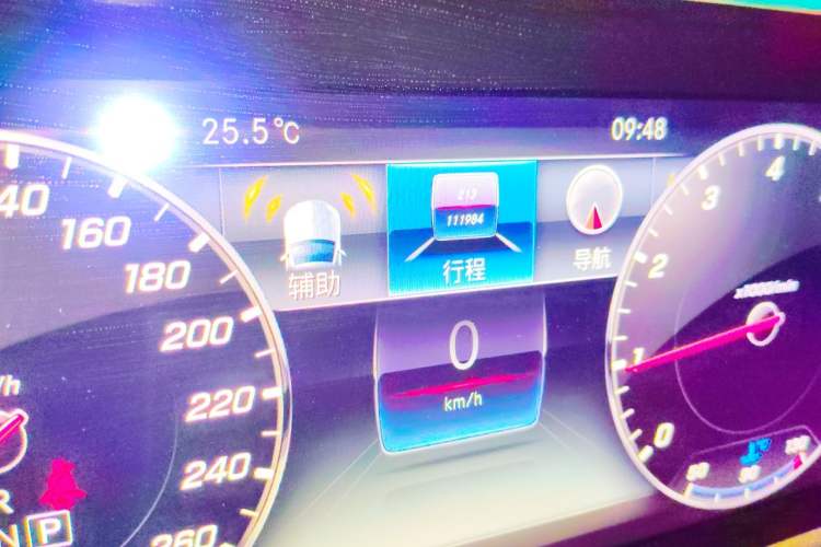 Used Mercedes-Benz E-Class 2019 E 300 L Sporty and Stylish Model Odometer Close Up