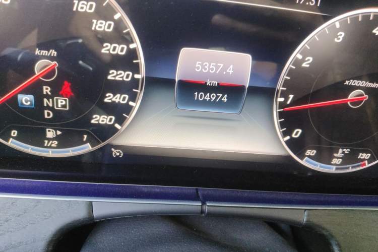 Used Mercedes-Benz E-Class 2019 E 300 L Sporty and Stylish Model Odometer Close Up