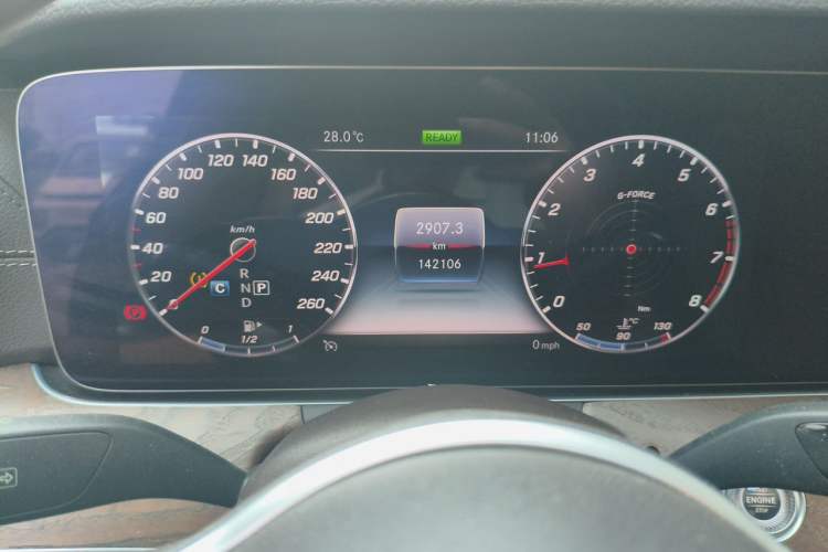 Used Mercedes-Benz E-Class 2019 E 260 L 4MATIC Odometer Close Up