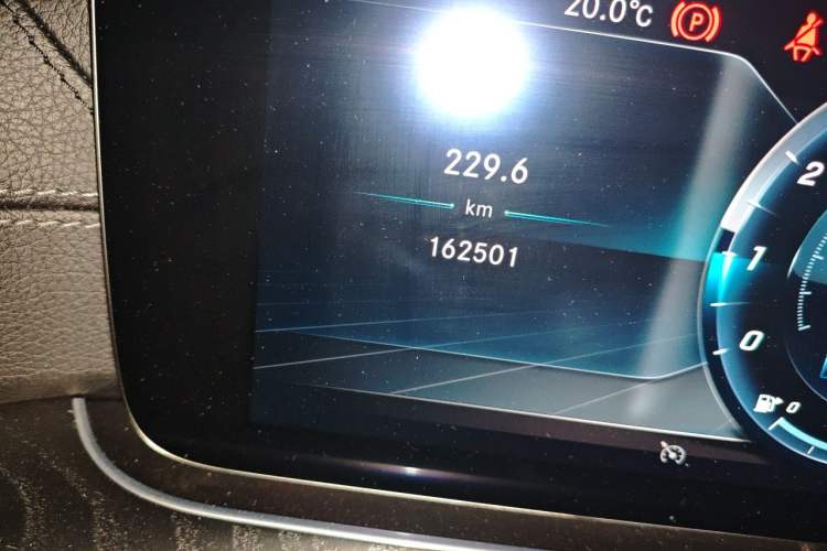 Used Mercedes-Benz E-Class 2019 E 300 L Sporty and Stylish Model Odometer Close Up