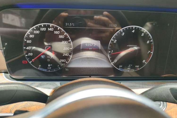 Used Mercedes-Benz E-Class 2019 E 300 L Luxury Model Odometer Close Up