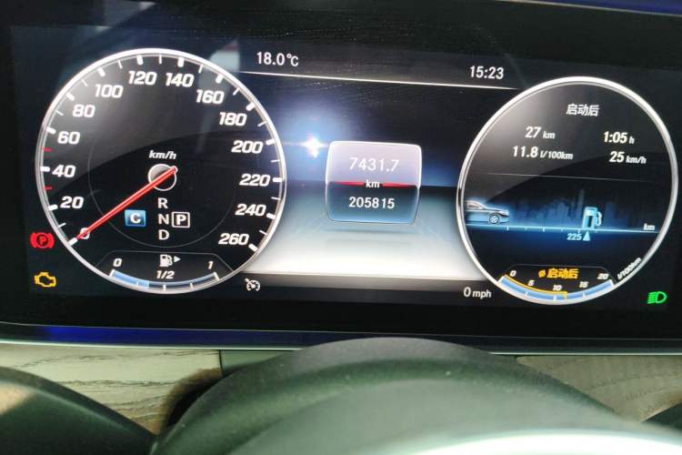 Used Mercedes-Benz E-Class 2019 E 300 L Luxury Model Odometer Close Up
