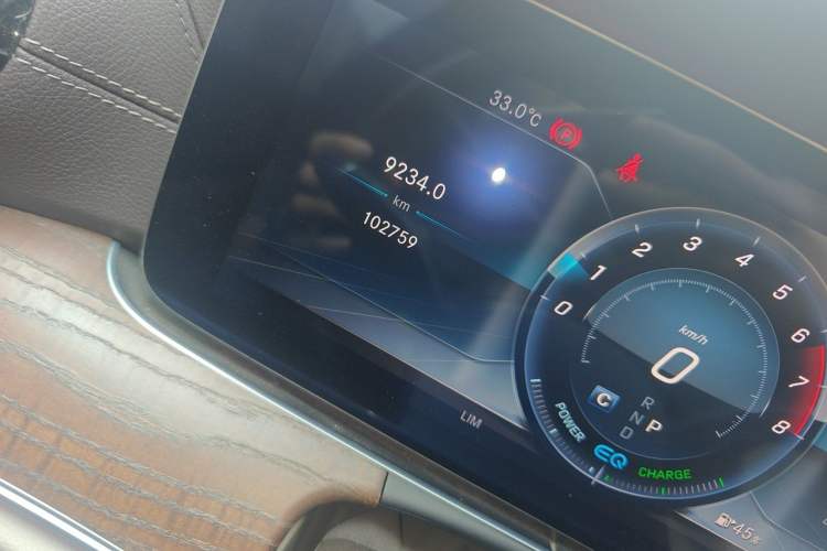 Used Mercedes-Benz E-Class 2019 E 260 L Odometer Close Up