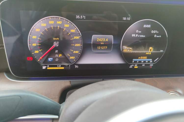 Used Mercedes-Benz E-Class 2019 E 300 L Luxury Model Odometer Close Up