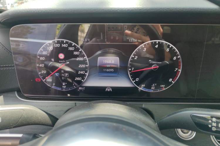 Used Mercedes-Benz E-Class 2019 E 300 L Sporty and Stylish Model Odometer Close Up