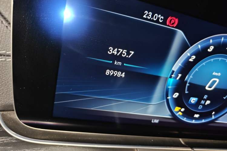 Used Mercedes-Benz E-Class 2019 E 300 L Sporty and Stylish Model Odometer Close Up