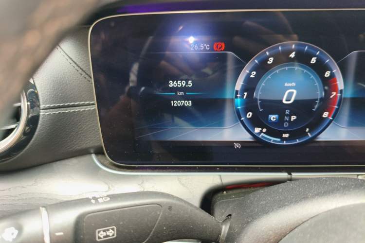 Used Mercedes-Benz E-Class 2019 E 300 L Sporty and Stylish Model Odometer Close Up