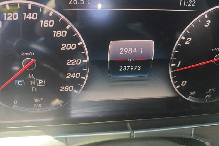 Used Mercedes-Benz E-Class 2019 E 300 L Sporty and Stylish Model Odometer Close Up