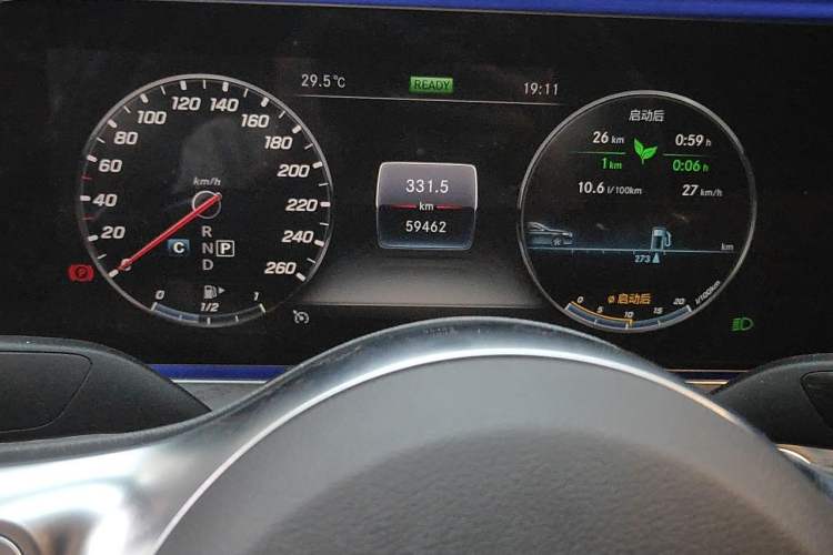 Used Mercedes-Benz E-Class 2019 E 260 L Sport 4MATIC Odometer Close Up