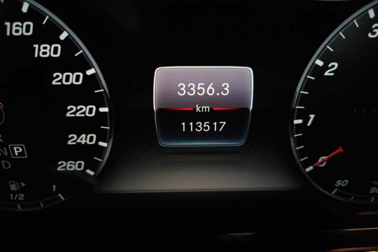 Used Mercedes-Benz E-Class 2019 E 300 L Sporty and Stylish Model Odometer Close Up
