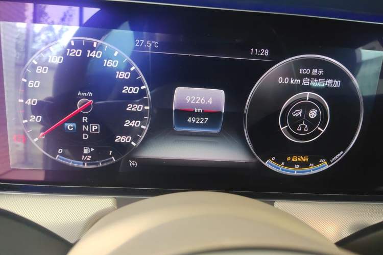 Used Mercedes-Benz E-Class 2019 E 200 4MATIC Coupe Odometer Close Up