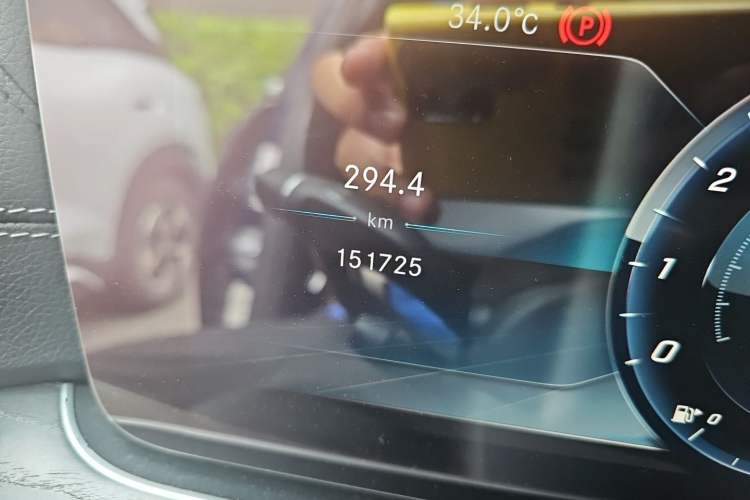 Used Mercedes-Benz E-Class 2019 E 300 L Sporty and Stylish Model Odometer Close Up