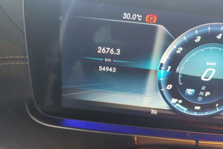 Used Mercedes-Benz E-Class 2019 E 300 L Sporty and Stylish Model Odometer Close Up