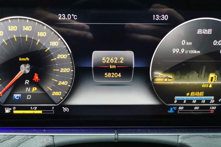 Used Mercedes-Benz E-Class 2019 E 200 Coupe Odometer Close Up