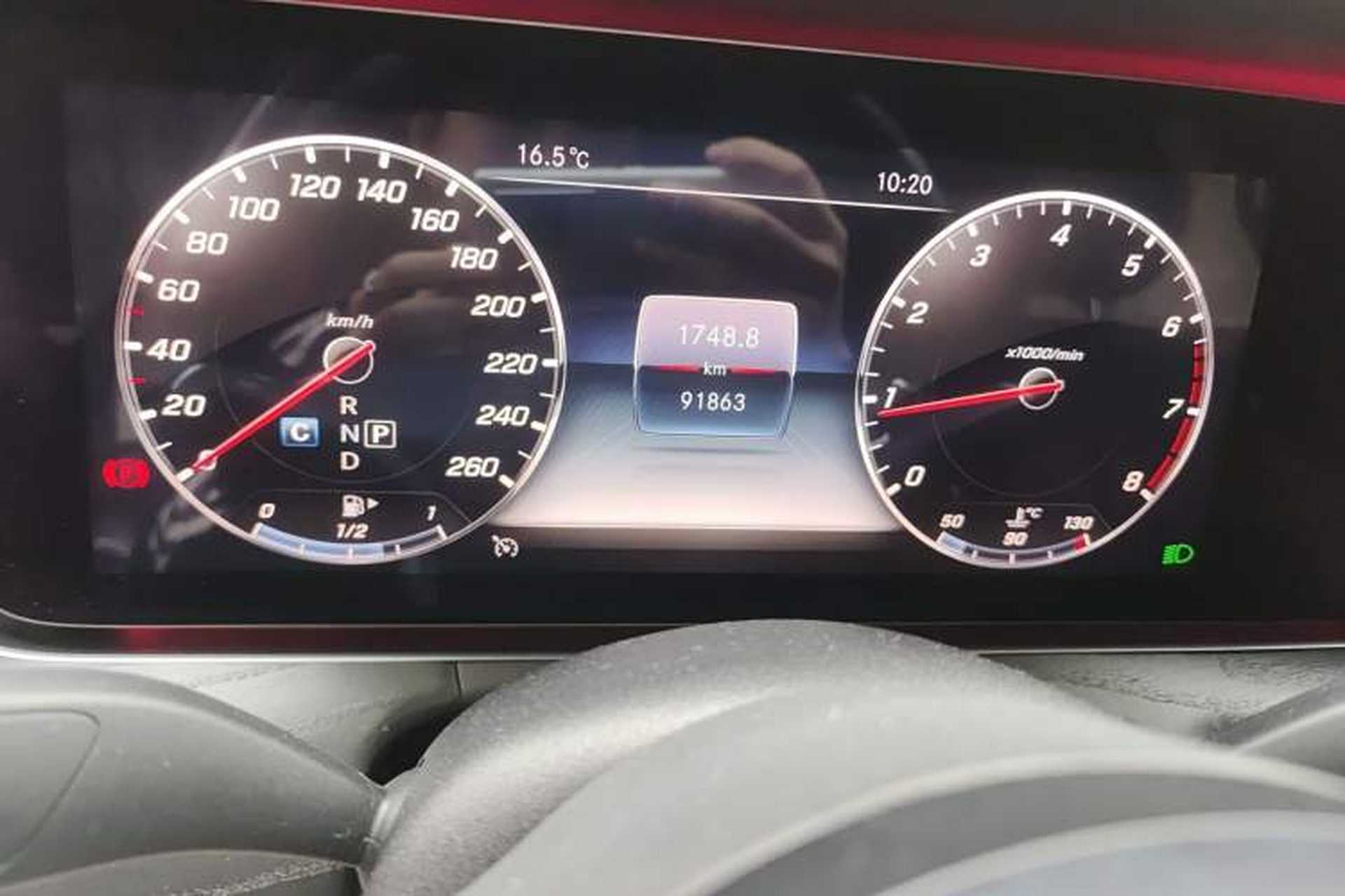 Used Mercedes-Benz E-Class 2019 E 200 L Sport Edition Odometer Close Up