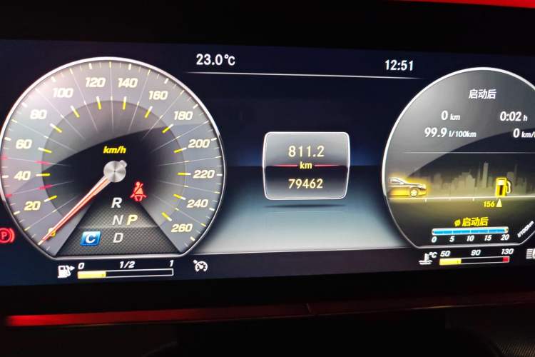 Used Mercedes-Benz E-Class 2019 E 300 Coupe Odometer Close Up