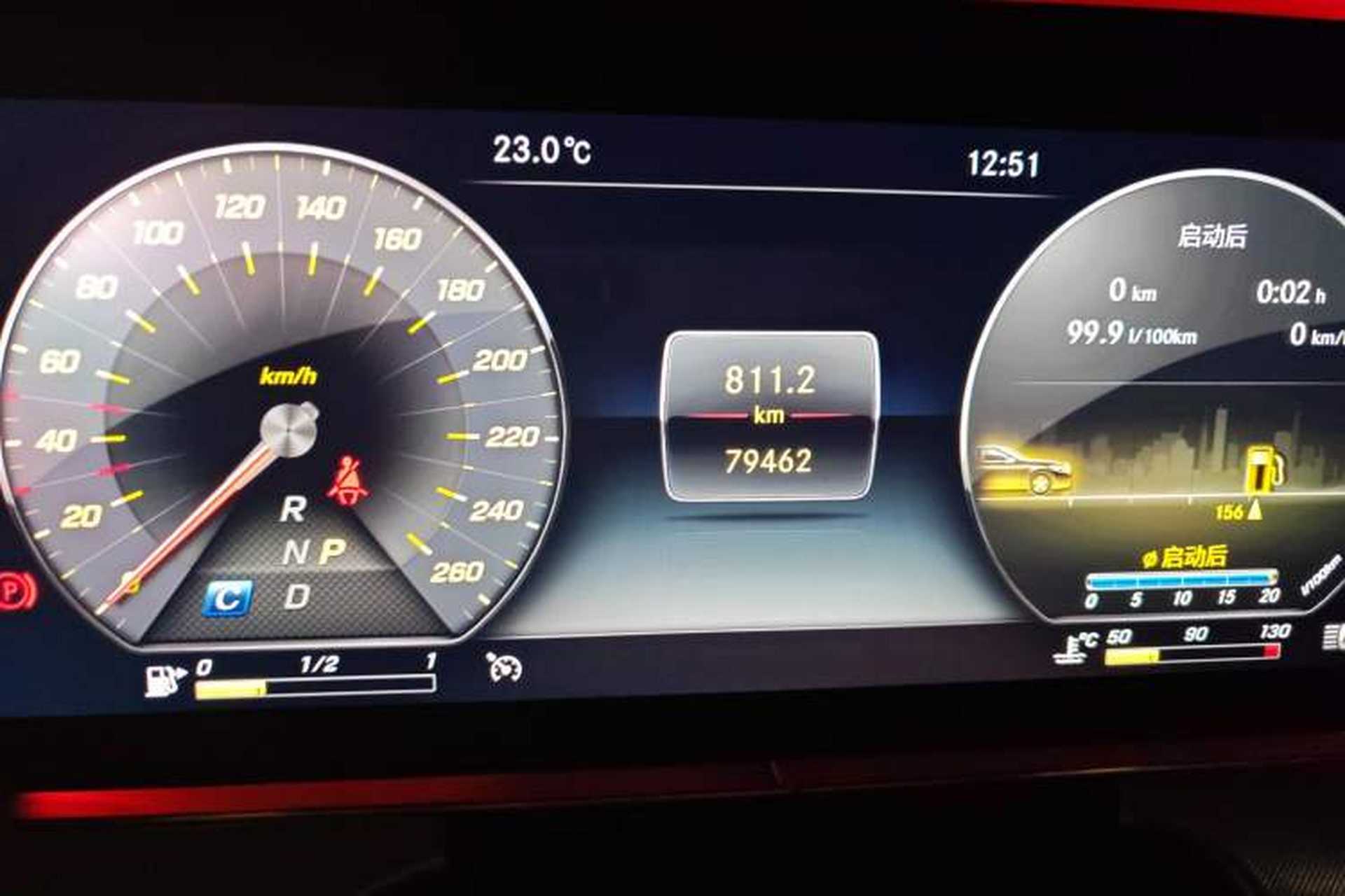 Used Mercedes-Benz E-Class 2019 E 300 Coupe Odometer Close Up