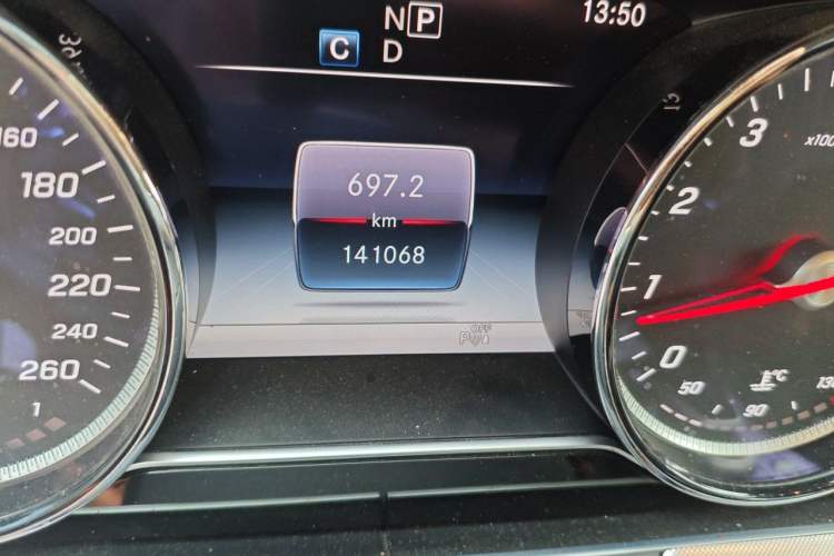 Used Mercedes-Benz E-Class 2019 E 200 Coupe Odometer Close Up