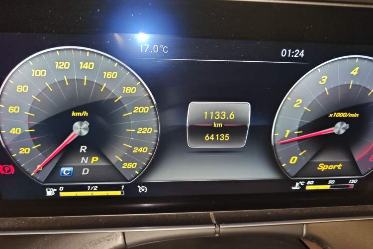 Used Mercedes-Benz E-Class 2019 E 300 L Sporty and Stylish Model Odometer Close Up