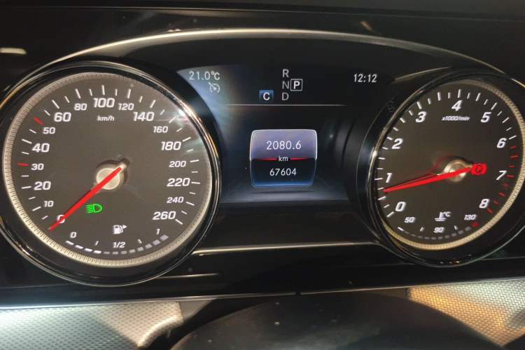 Used Mercedes-Benz E-Class 2019 E 200 Sport Edition Odometer Close Up