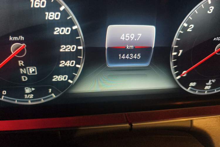Used Mercedes-Benz E-Class 2019 E 300 L Luxury Model Odometer Close Up