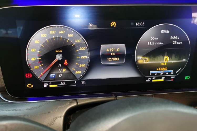 Used Mercedes-Benz E-Class 2019 E 300 L Sporty and Stylish Model Odometer Close Up
