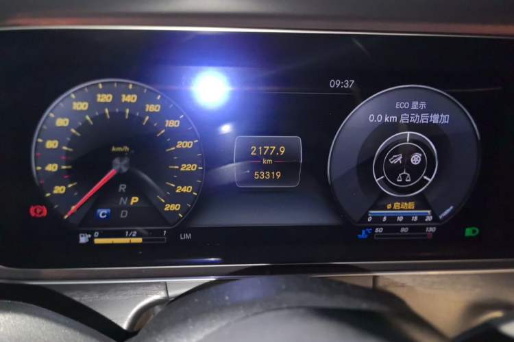 Used Mercedes-Benz E-Class 2019 E 300 L Sporty and Stylish Model Odometer Close Up