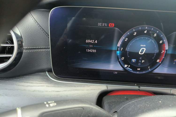 Used Mercedes-Benz E-Class 2019 E 300 L Sporty and Stylish Model Odometer Close Up