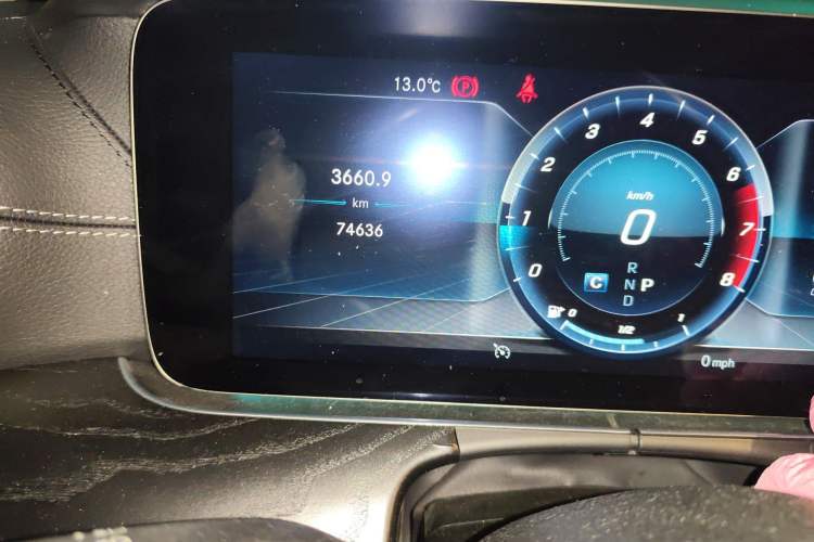 Used Mercedes-Benz E-Class 2019 E 300 L Sporty and Stylish Model Odometer Close Up
