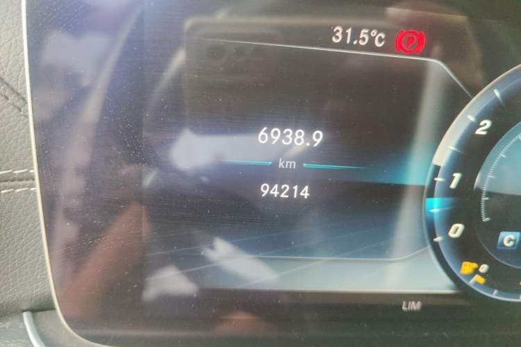 Used Mercedes-Benz E-Class 2019 E 300 L Sporty and Stylish Model Odometer Close Up