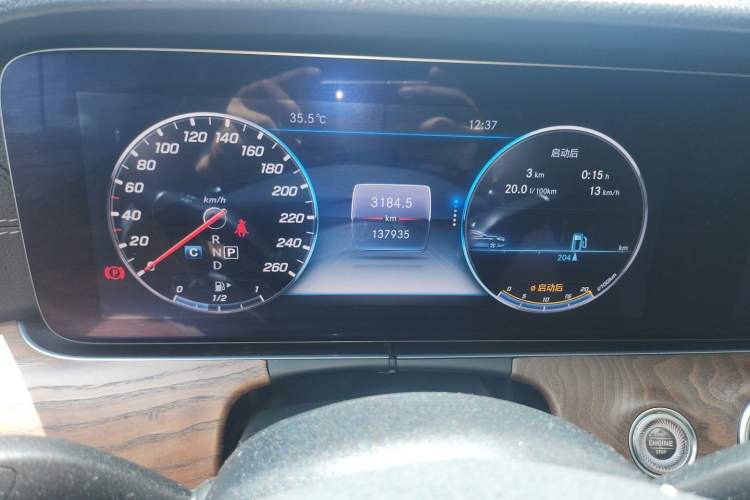 Used Mercedes-Benz E-Class 2019 E 300 L Stylish Model Odometer Close Up