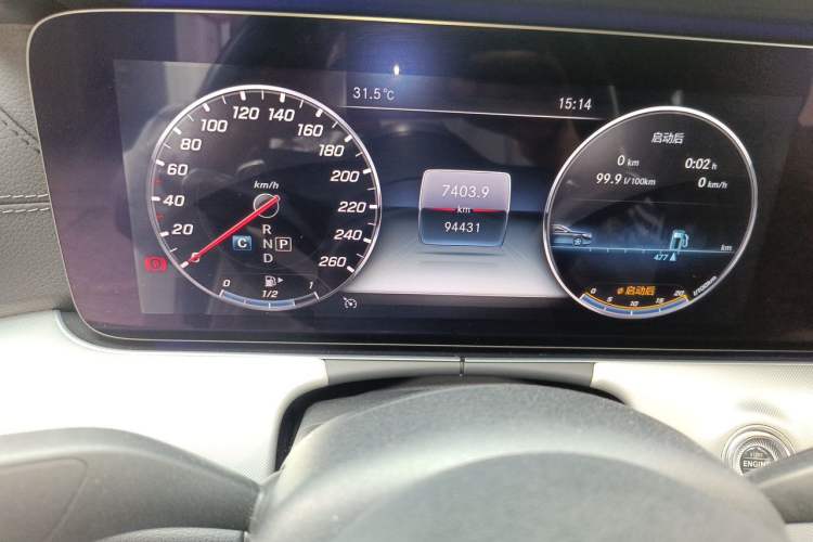 Used Mercedes-Benz E-Class 2019 E 200 Coupe Odometer Close Up