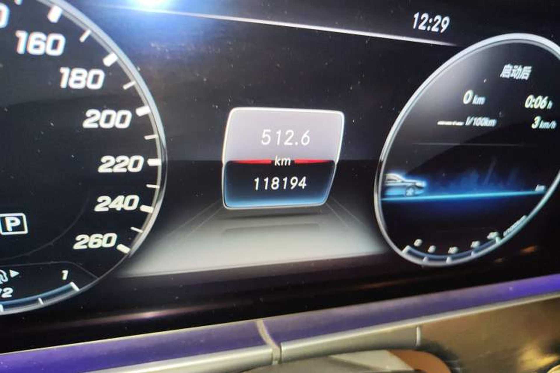 Used Mercedes-Benz E-Class 2019 E 300 L Sport Luxury Edition Odometer Close Up