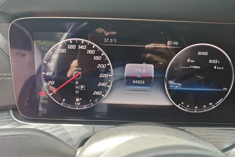 Used Mercedes-Benz E-Class 2019 E 300 L Sporty and Stylish Model Odometer Close Up