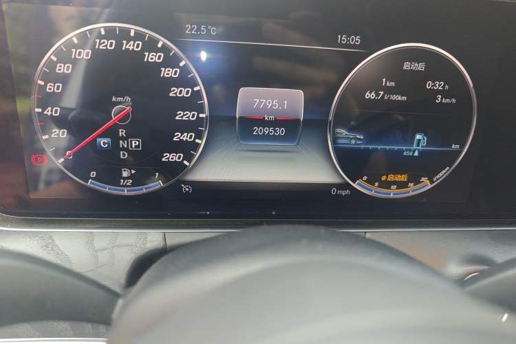 Used Mercedes-Benz E-Class 2019 E 300 L Sporty and Stylish Model Odometer Close Up