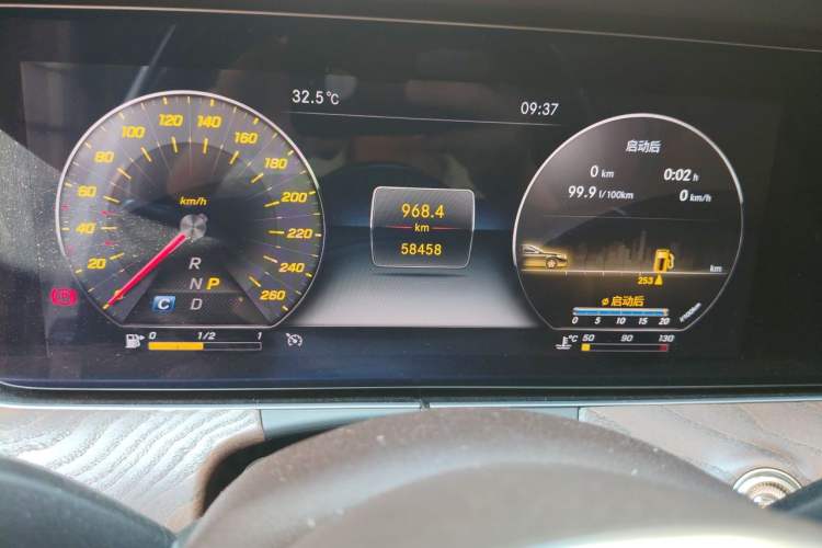 Used Mercedes-Benz E-Class 2019 E 300 L Luxury Model Odometer Close Up