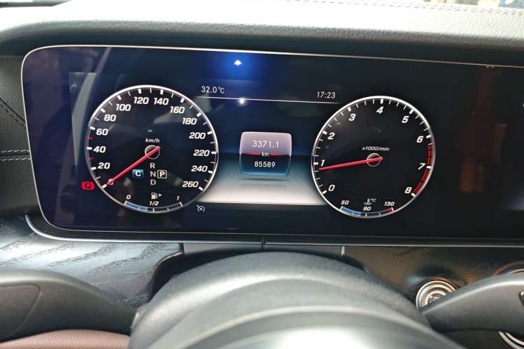 Used Mercedes-Benz E-Class 2019 E 300 L Sporty and Stylish Model Odometer Close Up