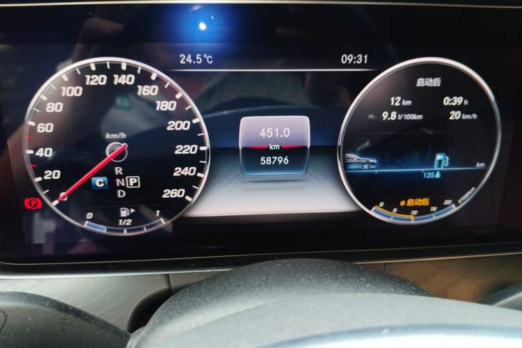 Used Mercedes-Benz E-Class 2019 E 300 L Sport Luxury Edition Odometer Close Up