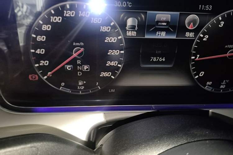Used Mercedes-Benz E-Class 2019 E 200 Coupe Odometer Close Up