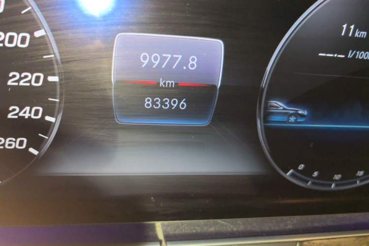 Used Mercedes-Benz E-Class 2019 E 300 L Sporty and Stylish Model Odometer Close Up