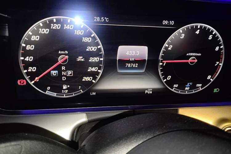 Used Mercedes-Benz E-Class 2019 E 200 Coupe Odometer Close Up