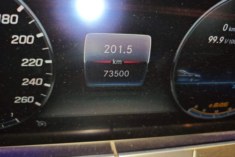 Used Mercedes-Benz E-Class 2019 E 300 L Sporty and Stylish Model Odometer Close Up