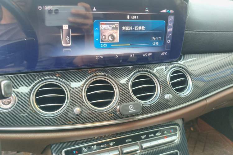 Used Mercedes-Benz E-Class 2020 E 300 L Sporty and Stylish Model Audio And AC Panel