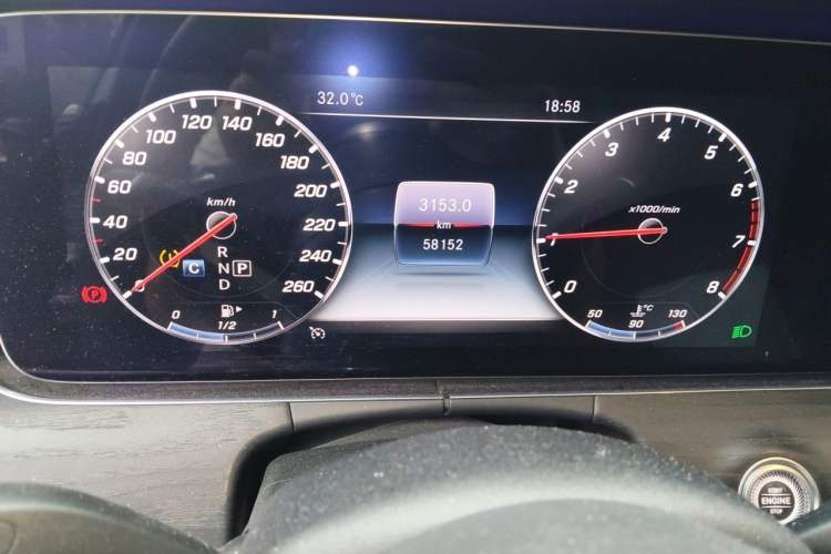 Used Mercedes-Benz E-Class 2020 E 300 L Luxury Model Odometer Close Up
