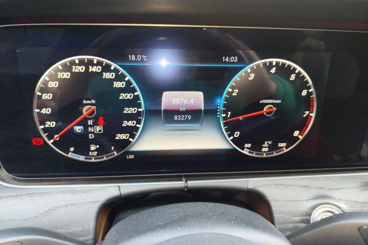 Used Mercedes-Benz E-Class 2020 E 300 L Sport Luxury Edition Odometer Close Up
