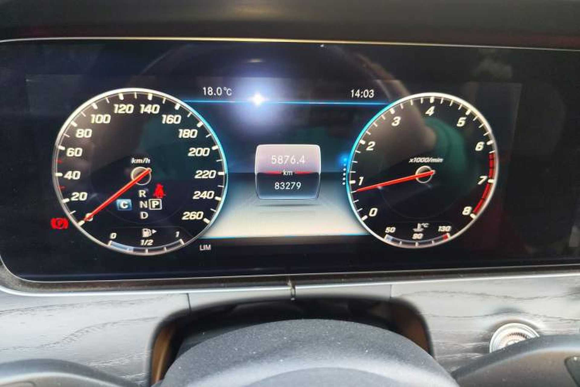 Used Mercedes-Benz E-Class 2020 E 300 L Sport Luxury Edition Odometer Close Up