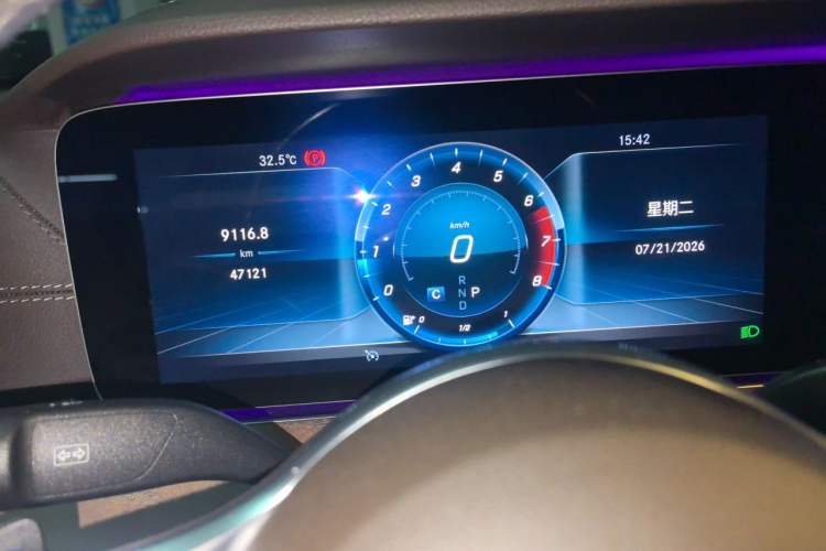 Used Mercedes-Benz E-Class 2020 E 300 L Luxury Model Odometer Close Up
