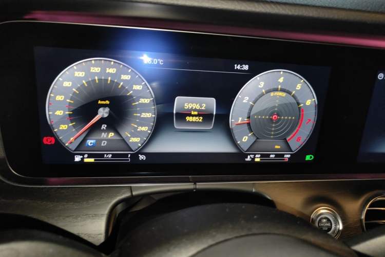 Used Mercedes-Benz E-Class 2020 E 300 L Sporty and Stylish Model Odometer Close Up